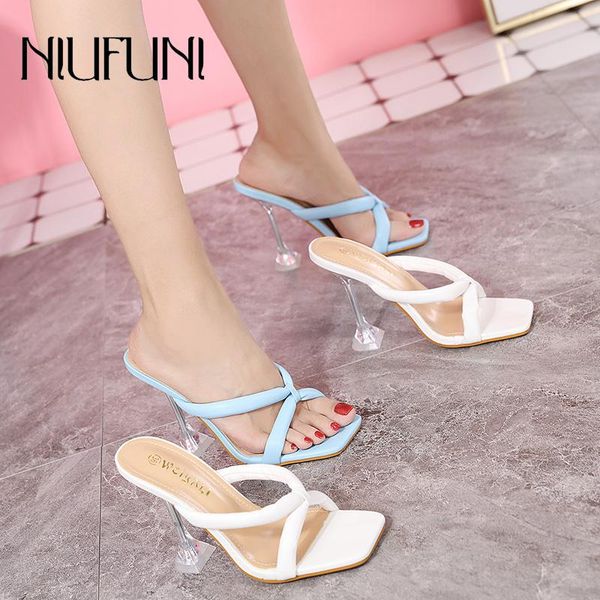 

crystal heel super fine high heels women's sandals square toes strap shoes solid color wine glass slippers, Black