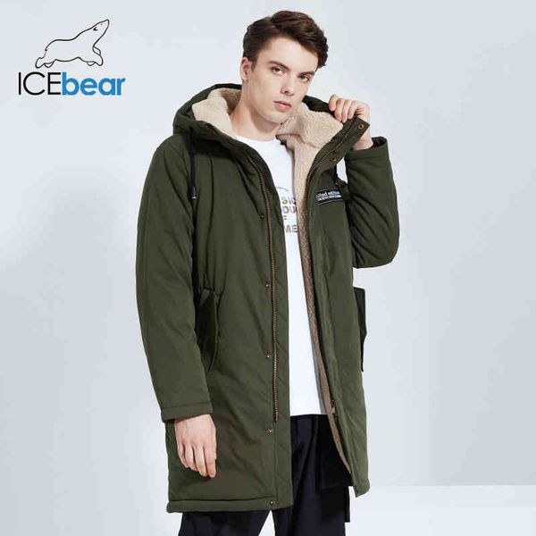 

icebear 2021 new men's winter et stylish shorts coat windproof and warm male brand clothing mwc20887d, Black