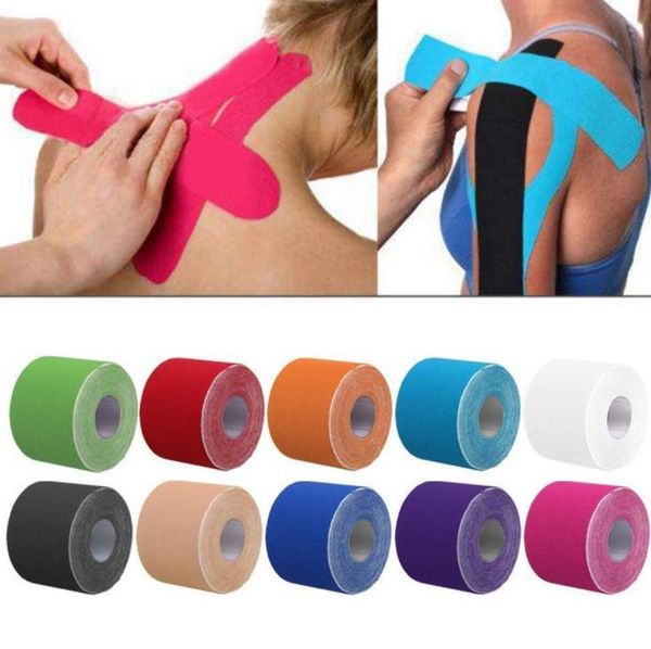 

elbow & knee pads zxz athletic kinesiology tape sport taping strapping good quality football muscle strappin, Black;gray