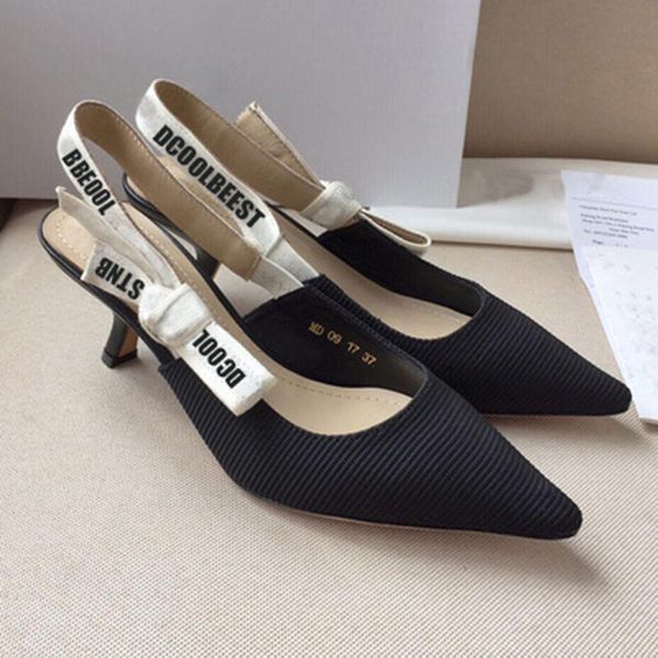 

sandals high heel for women butterfly knot strappy heels sandal summer woman shoes alphabet leather shoe party female, Black