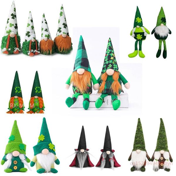 

faceless doll 2021 irish green clover decoration st. patrick's day party
