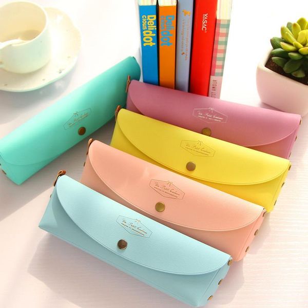 

pencil bags multi-function box pvc immitation leather case creative kids bag school office stationery gift stock
