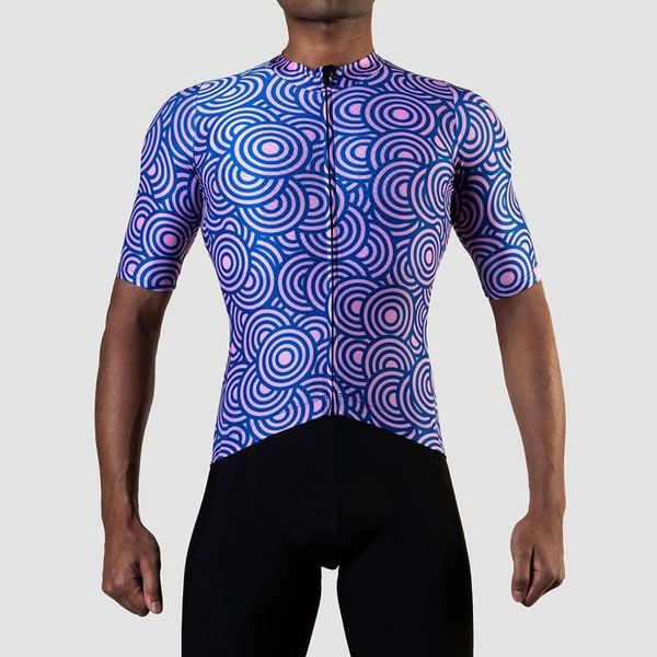 

racing sets 2021 korean black sheep suit outdoor men's cycling clothing summer short-sleeved spandex fabric making quick-drying, Black;blue