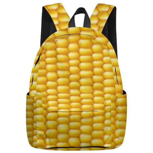 

backpack yellow corn food texture fashion casual travel simple men and women