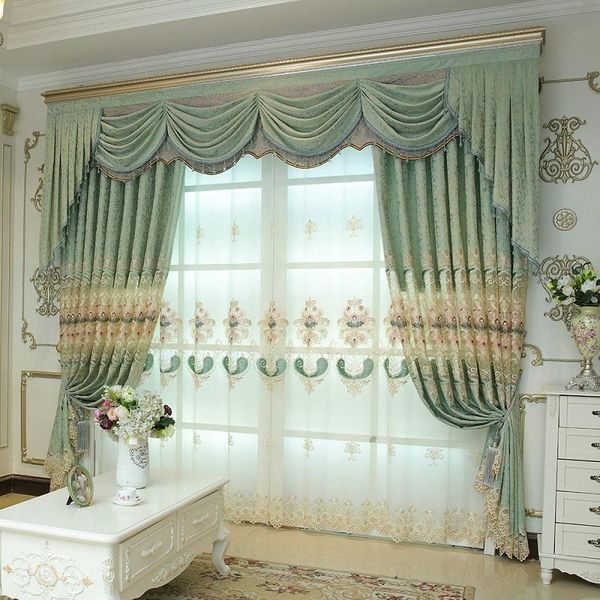 

curtain & drapes pastoral style modern simple fresh jacquard curtains for living room bedroom window tulle home decorative custom