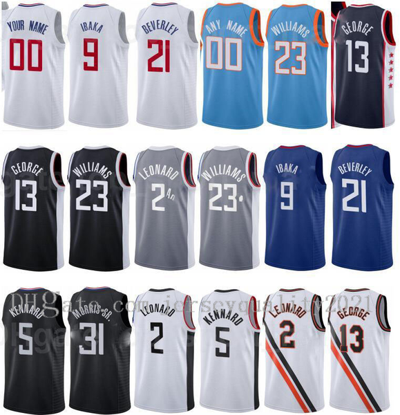 

printed basketball jersey ivica zubac 40 marcus morris sr 8 nicolas batum luke kennard reggie jackson patrick patterson city earned edition, Black;red
