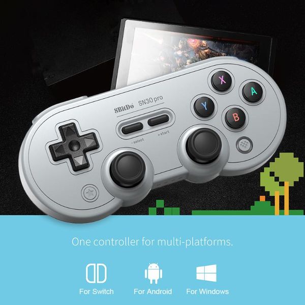 

8bitdo sn30 pro wireless controller 6-axis burst vibration rechargeable bluetooth gamepad for switch windows android steam mac game controll