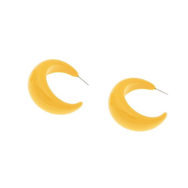 

cold metallic tones acrylic hoop earrings & huggie, Golden;silver