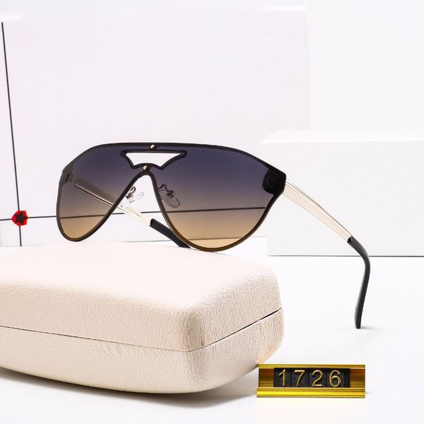 

1726m fashion designer brand sunglasses for men and women travel shopping uv400 protection retro shades pilot, White;black