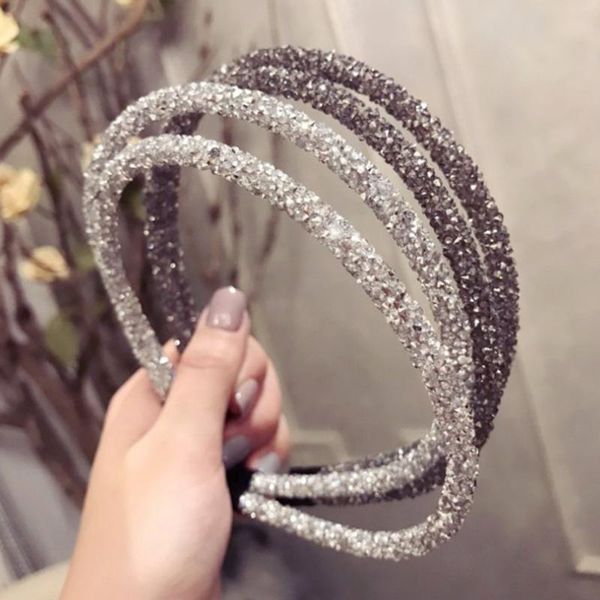 

hair accessories fashion full drilling double thin headband women girls head hoop band scrunchy headdress