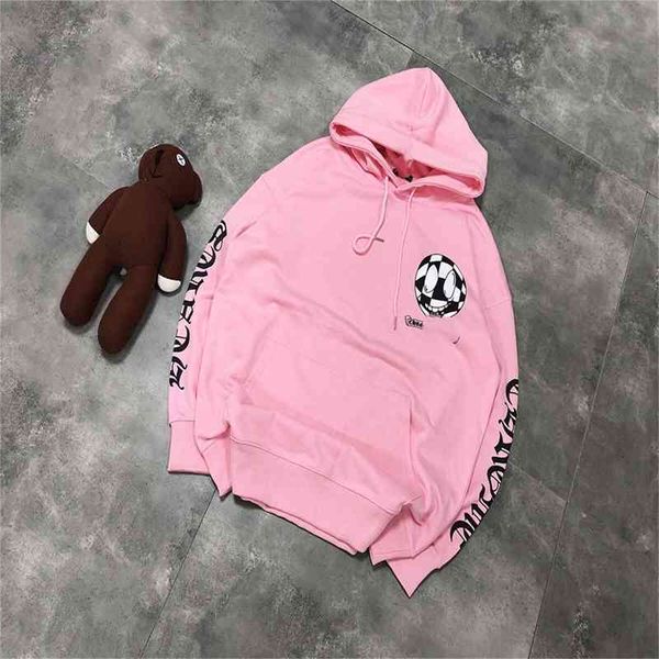 

hoodies2021 early autumn new women's fashion hoodie cotton wool circle printed letter tide brand casual loose version, Black