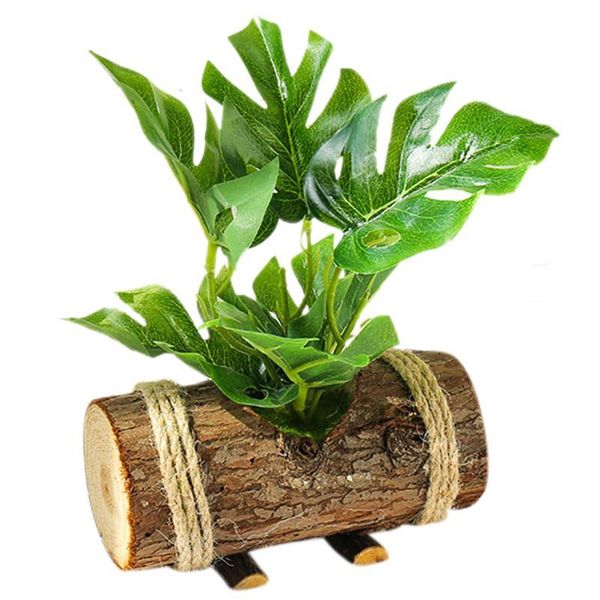 

decorative flowers & wreaths 1pc lifelike faux potted plant realistic wood creative fake artificial plants pography props home decor