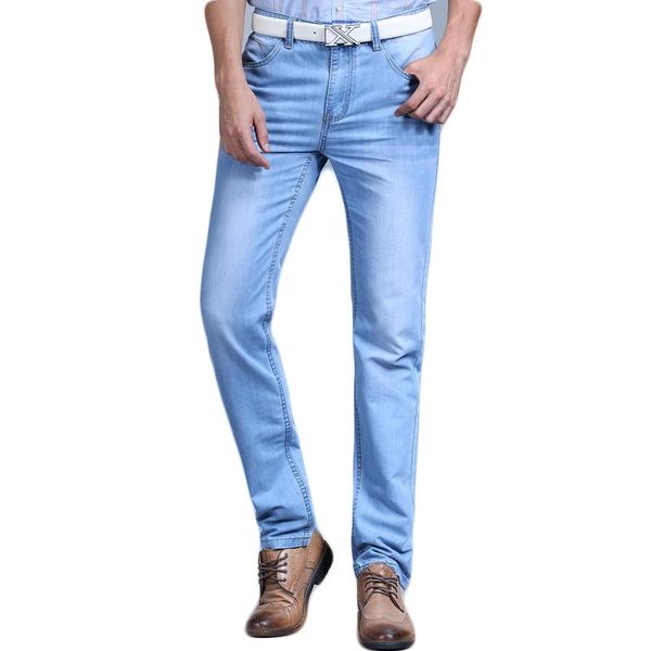 

men's jeans spring summer utr thin 2021 fashion menpants clothes brand, Blue
