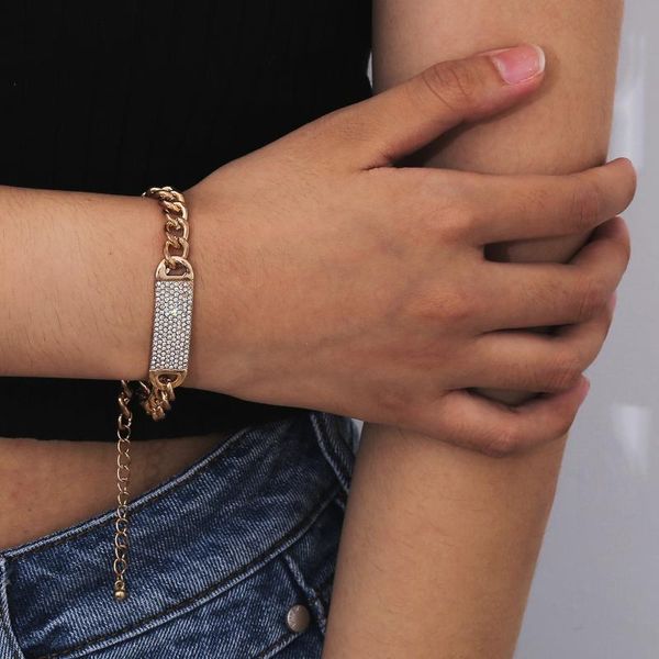 

metal singlelayer chain fashion jewelry link bracelets minimalist trend accessories baroque career classic bracelet women link,, Black