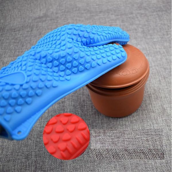 

oven mitts 1pc silicone glove for heat resistant gloves cotton misilicone baking microwave tool