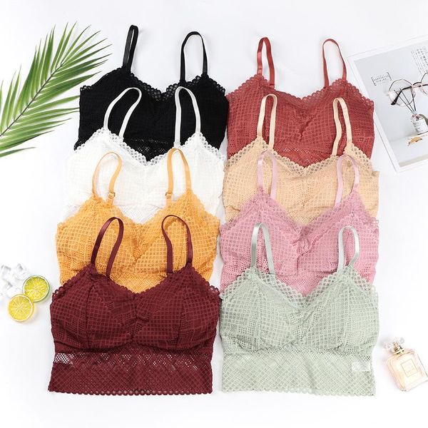 

bras lace floral beauty back bra for women underwear push up brassiere seamless wireless lingerie intimate femme, Red;black