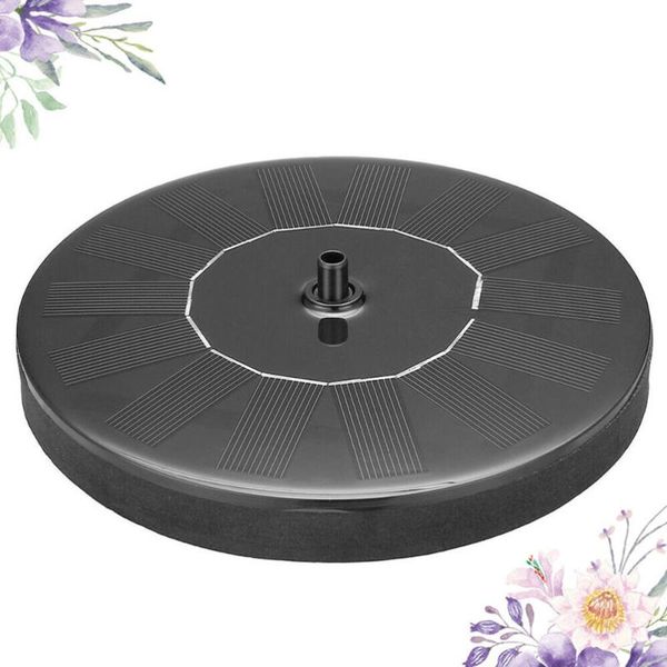 

garden decorations 1pc solar powered fountain anti blocking pump floating water for fish pond pool lake (black)