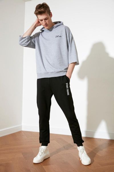 

running pants trendyol men jogger sweatpants tmnss21ea0039, Black;blue
