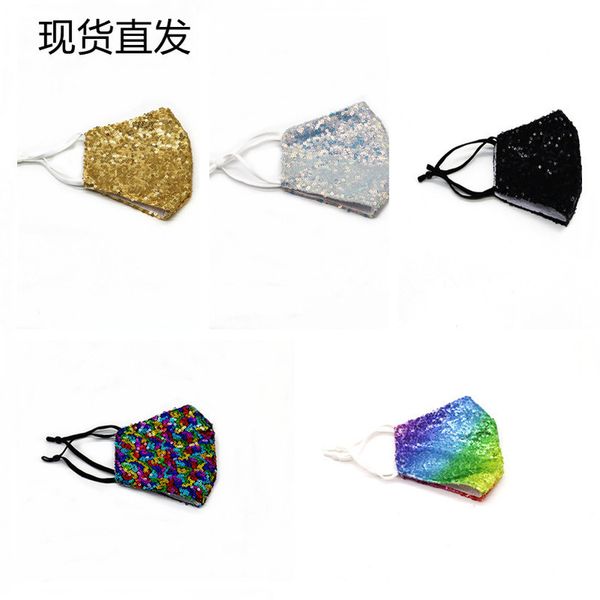 

fashionable sequin colorful mask, filter insert mask