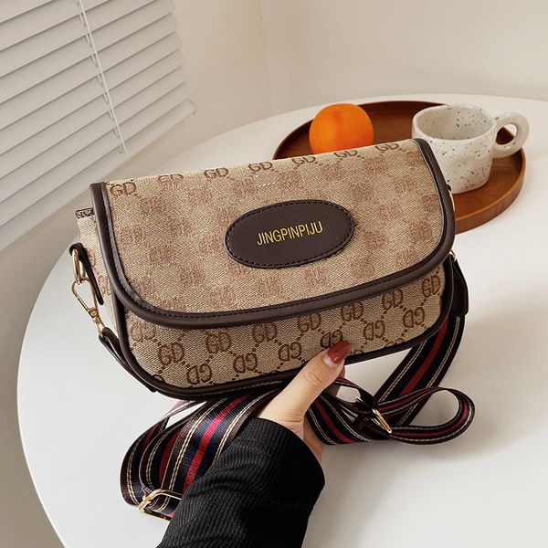 

women's new fashion wide shoulder strap small square bag single shoulder messenger bag purses outlet