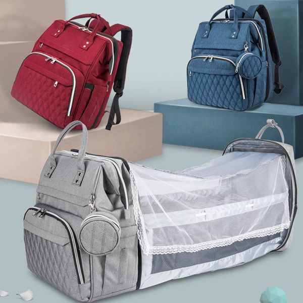 

diaper bags multifunctional maternity backpack large capacity foldable infants baby crib waterproof nappy mother bag for travel