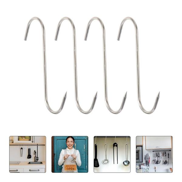 

10pcs hooks poultry butcher stainless steel shaped & rails