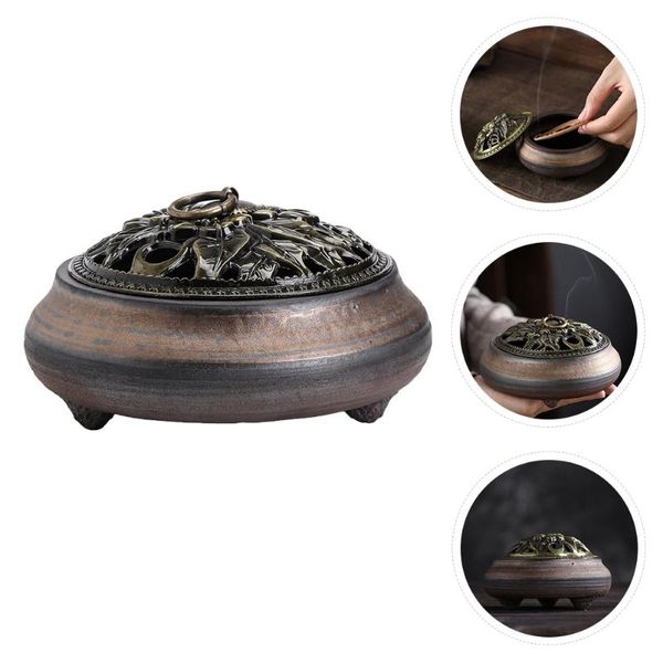 

fragrance lamps antique incense holder ceramic censer ornament hollow adornment