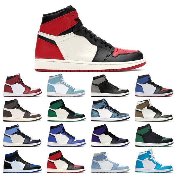 

wholesale 1s 1 basketball shoes man woman white black what the twist shadow royal toe pink glaze green metallic gold game royal crimson tint