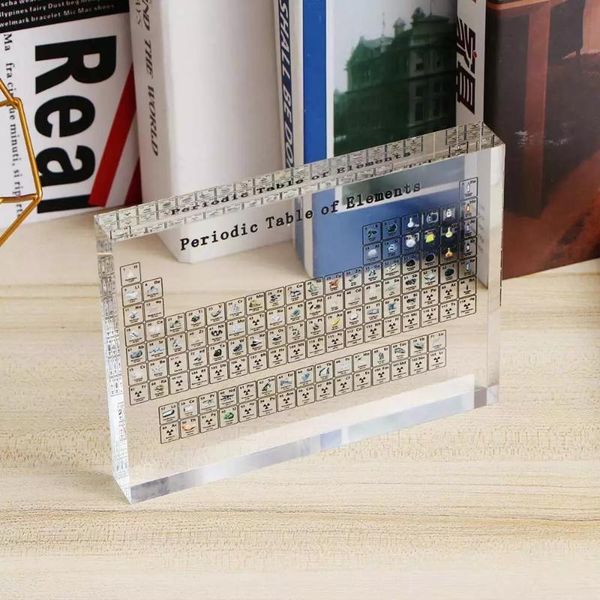 

novelty items acrylic periodic table display board deskplate ornaments for kids teaching school day birthday gift