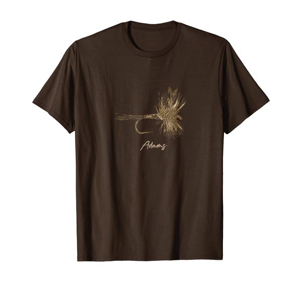 

fly fishing vintage adams drawing t-shirt, White;black