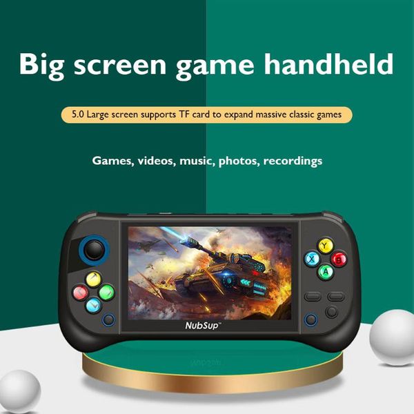 

portable game players 5 inch video console built in 3000 games handheld double joystick controller spupport av output tf card