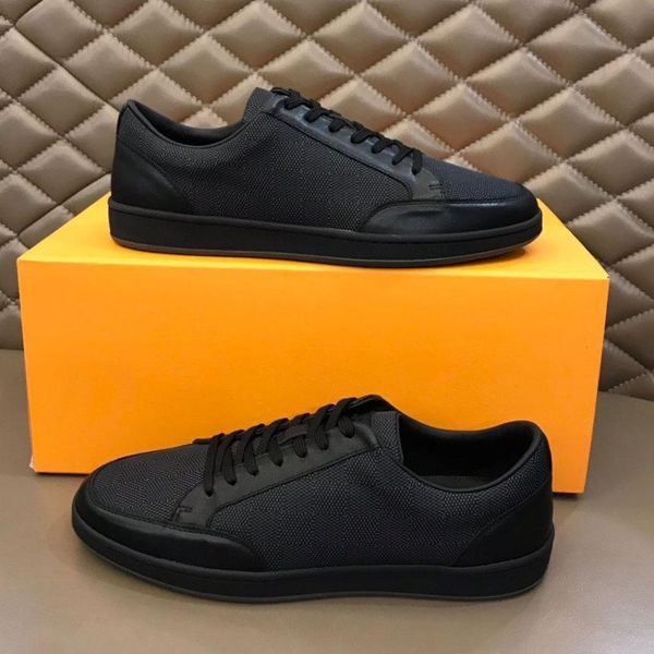 

italy luxury brand casual laether shoes for men designer fashion ventilate hugrly popularly thin daily with original box, Black