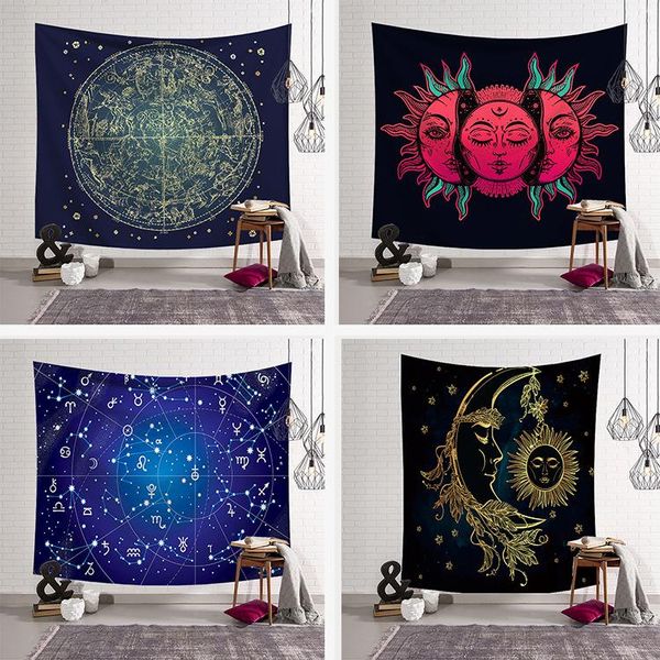 

tapestries the sun moon tapestry art wall hanging polyester mandala pattern blanket home decor