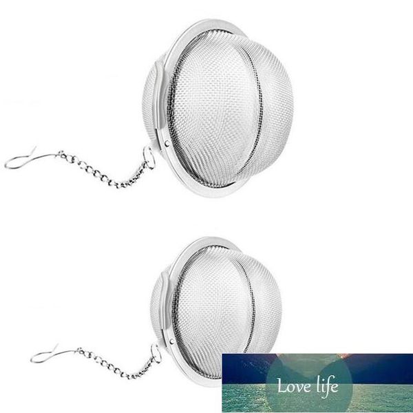 

ball tea infuser with chain stainless steel portable mesh loose leaf filter metal kitchen teaware strainer cj05 factory price expert design