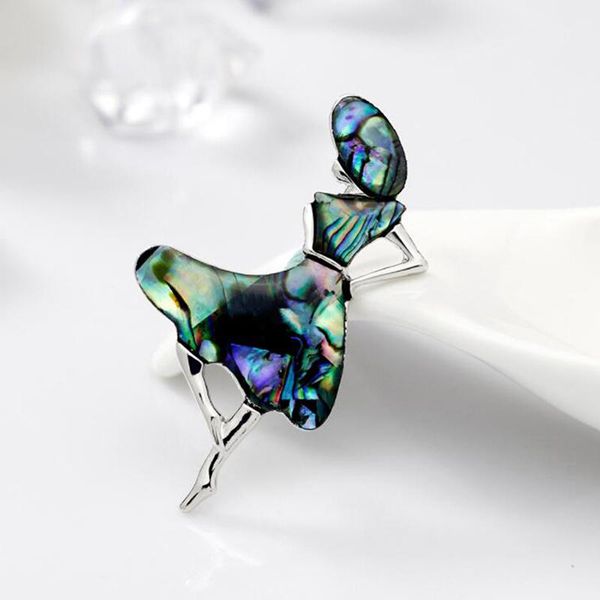 

pins, brooches personality dancing girl brooch all-match exquisite small fresh jewelry accessories simple gifts friends, Gray