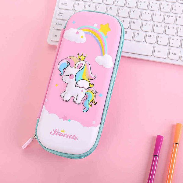 

pencil cases dream unicorn eva stationery 3d large capacity three-layer pencil box student graduation gift