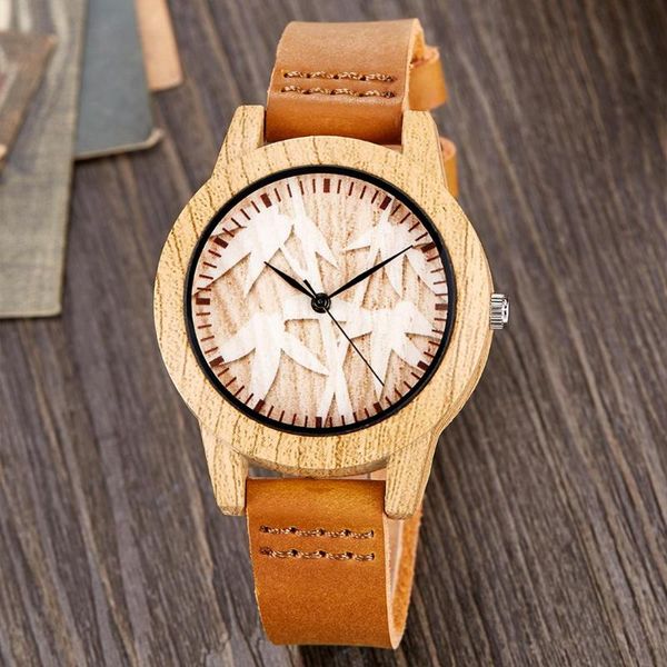 

wristwatches creative wood watch men women couple quartz imitation bamboo wooden animal watches brown leather skull wrist clock reloj, Slivery;brown