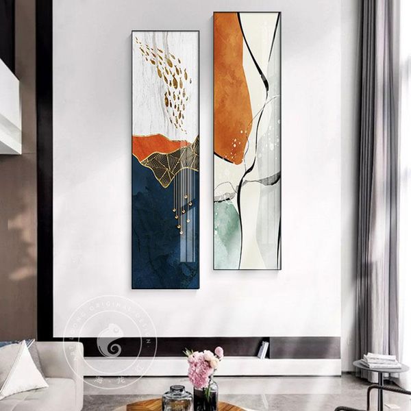 

paintings modern abstract art picture home decor nordic canvas painting wall gold foil line drawing posters and prints for living room
