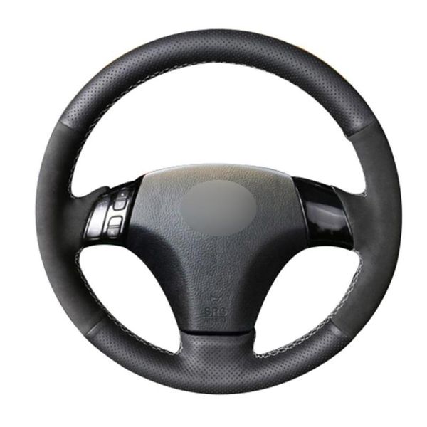 

steering wheel covers diy personalized super soft black leather suede cover for 3 axela 2003-2009 6 atenza 2004-2008