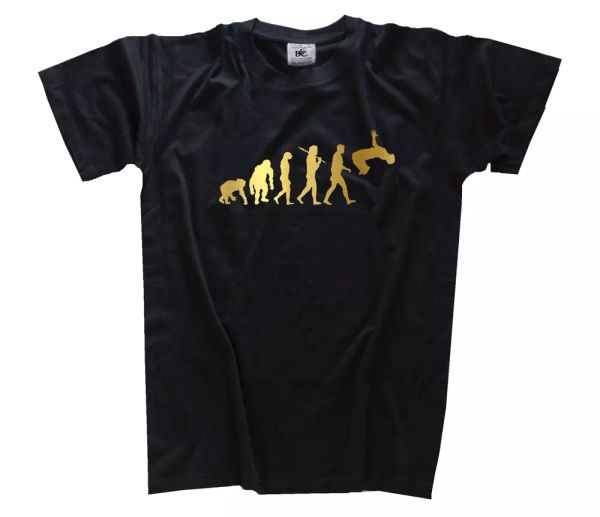 

gold edition parkour i computer parcour evolution t-shirt s-xxxl, White;black