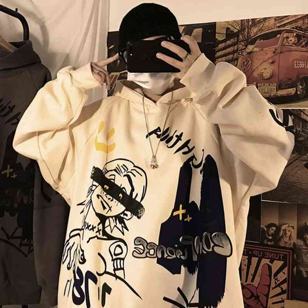 

hip hop bodyguard men's fashion autumn and winter versatile student clothes harajuku hoodie loose casual coat, Black