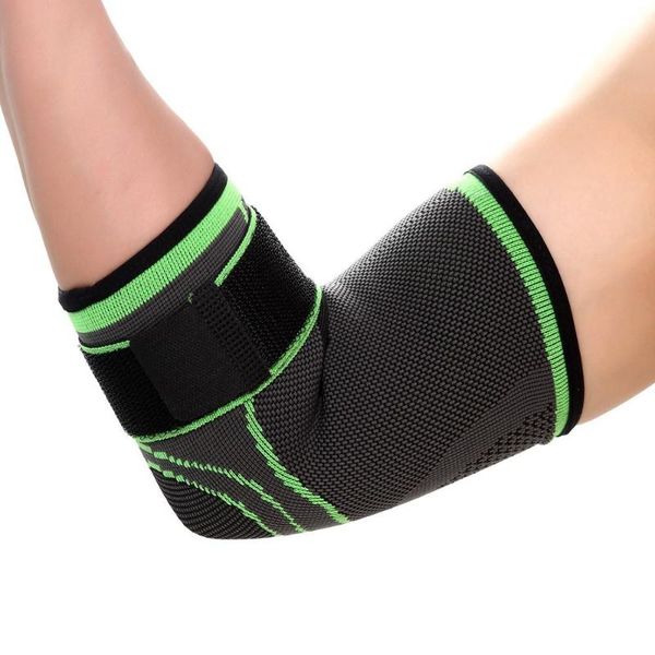 

elbow & knee pads elastic protective pad outdoor sports breathable support for basketball running riding brace, Black;gray