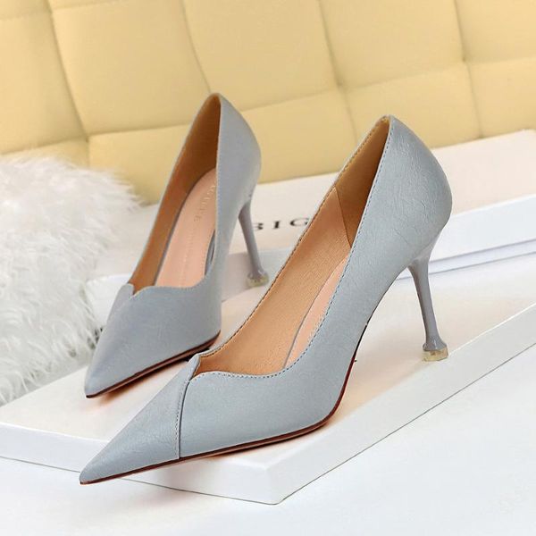 

dress shoes 2021 elegant women 9cm thin high heels nightclub pumps female wedding bridal scarpins fetish blue nude designer, Black