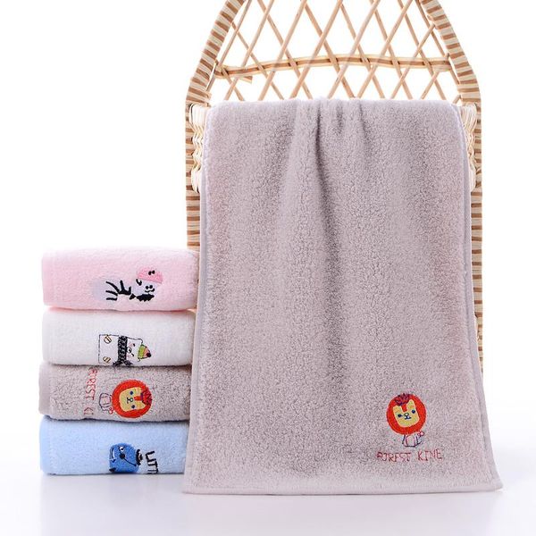 

towel cartoon thickened quick drying cotton 4-color children's facial bathroom absorbent beach household gift