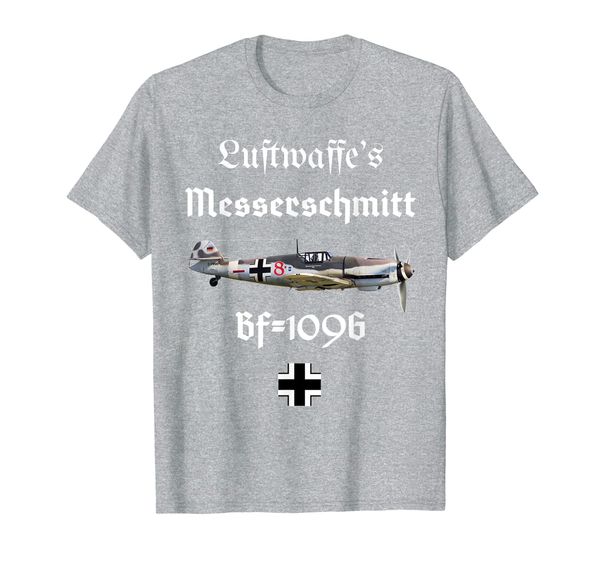 

messerschmitt bf-109g wwii german airplane t-shirt, White;black