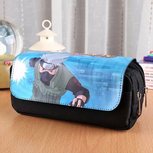 

anime uzumaki kakashi cosmetic bag case fashion travel accessories long zipper pen holder for men women