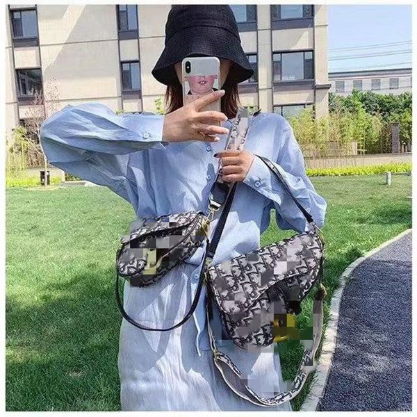 

70% factory store medieval 2021 fashion embroidered saddle letter armpit wide shoulder belt messenger bag