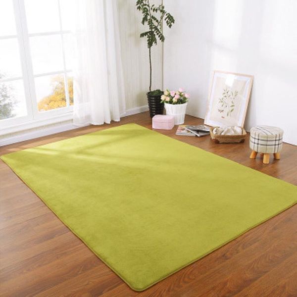 

carpets solid color coral velvet carpet memory foam thick bedroom bedside children rug tatami crawling mat home decoration prayer