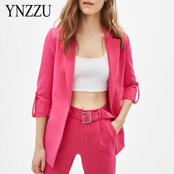 

women's suits & blazers 2021 spring casual blazer women fashion solid office ladies jacket coat collar three quarter sleeve female oute, White;black