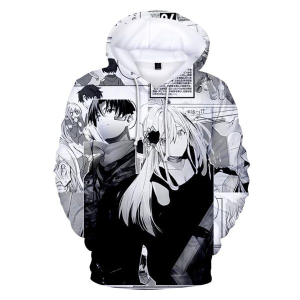 

men's hoodies & sweatshirts 86-eighty six-run through the battlefront 3d printing boys and girls casual anime cool pullover coats, Black